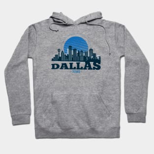 Retro Dallas, Texas Skyline Hoodie